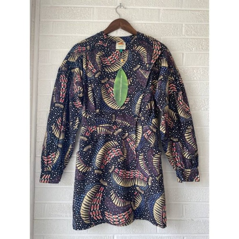 Farm Rio wild bananas gabardine dress NWT